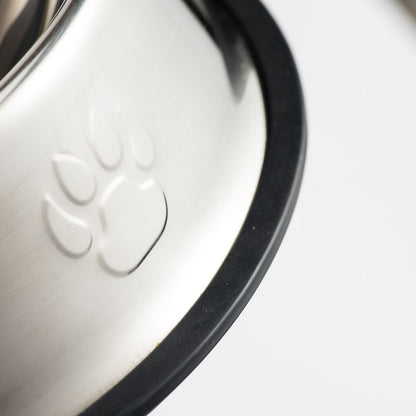 Steel Bowl With Paw Prints